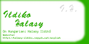 ildiko halasy business card